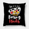 Manicure Nail Technician Manicurist Gift Throw Pillow Official Nail Technician Merch