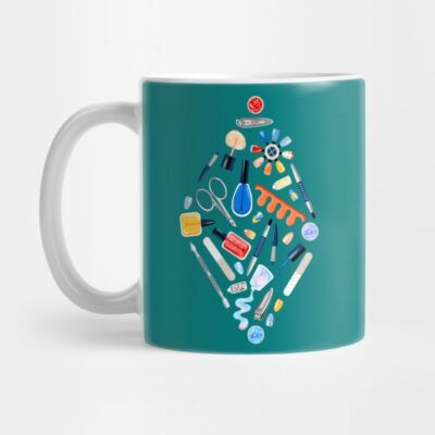 Shimmery Fingernail Equipment Teal Mug Official Nail Technician Merch