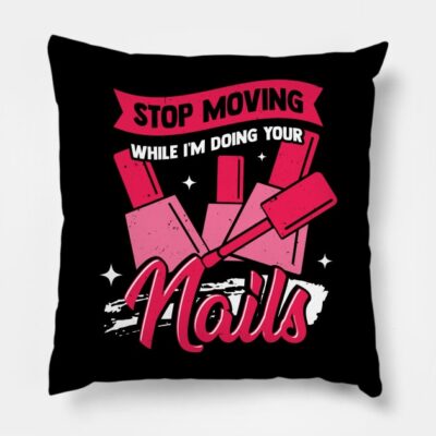 Nail Tech Technologist Manicure Manicurist Gift Throw Pillow Official Nail Technician Merch