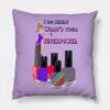 I Do Nails Whats Your Superpower Throw Pillow Official Nail Technician Merch