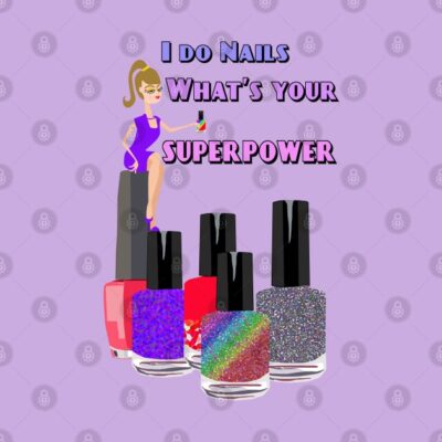 I Do Nails Whats Your Superpower Throw Pillow Official Nail Technician Merch