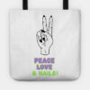 Peace Love And Nails Nail Tech Nail Love Tote Official Nail Technician Merch