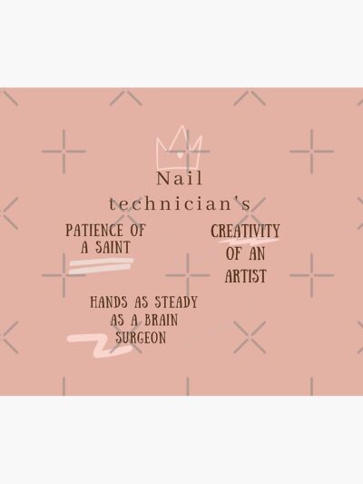 Nail Technician - Funny Nail Tech Quotes Tapestry Official Nail Technician Merch