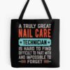 Nail Care Technician Tote Bag Official Nail Technician Merch