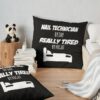 Nail Technician Job Fun Gift For Every Nail Technician Funny Slogan Hobby Work Worker Throw Pillow Official Nail Technician Merch