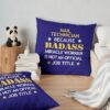 Nail Technician Badass Birthday Funny Christmas Cool Gift Throw Pillow Official Nail Technician Merch