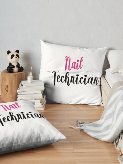 Throw Pillow Official Nail Technician Merch