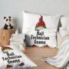 The Nail Technician Gnome Throw Pillow Official Nail Technician Merch