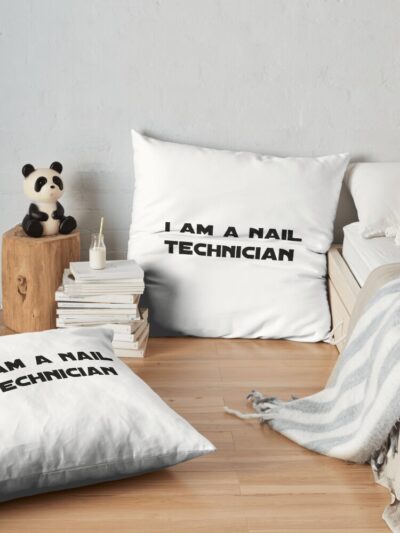 Nail Technician Throw Pillow Official Nail Technician Merch