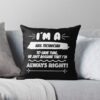 Nail Technician Job Gift For Every Nail Technician Funny Slogan Hobby Work Worker Fun Throw Pillow Official Nail Technician Merch