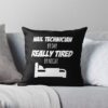 Nail Technician Job Fun Gift For Every Nail Technician Funny Slogan Hobby Work Worker Throw Pillow Official Nail Technician Merch