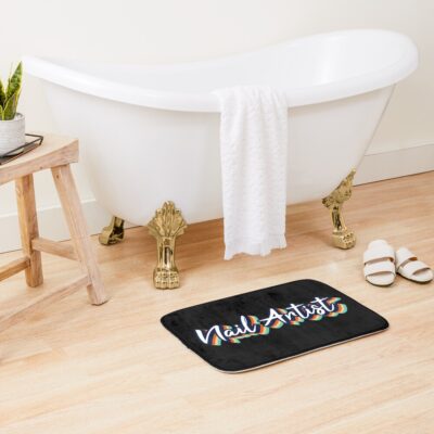 Nail Artist Retro Bath Mat Official Nail Technician Merch