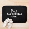 Best Nail Technician ,Manicurist Text Based Graphic Bath Mat Official Nail Technician Merch