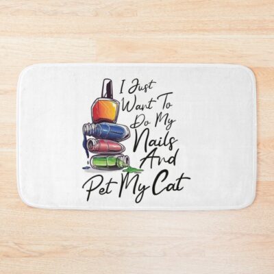 Nail Tech Nail Technician Manicurist Nails Artist Bath Mat Official Nail Technician Merch