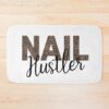 Nail Hustler Leopard Pattern Nail Tech Techniques Nail Boss Nail Bath Mat Official Nail Technician Merch