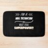 Nail Technician Funny Superpower Slogan Gift For Every Nail Technician Funny Slogan Hobby Work Worker Bath Mat Official Nail Technician Merch