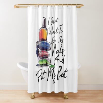 Nail Tech Nail Technician Manicurist Nails Artist Shower Curtain Official Nail Technician Merch