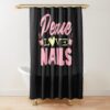 Nail Technician Nail Art Manicure Nail Salon, Nail Polish Shower Curtain Official Nail Technician Merch