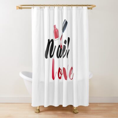 Nail Technician Love Nail Tech Tee Shower Curtain Official Nail Technician Merch