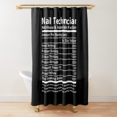 Nail Technician Shower Curtain Official Nail Technician Merch