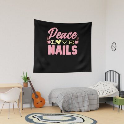 Nail Technician Nail Art Manicure Nail Salon, Nail Polish Tapestry Official Nail Technician Merch