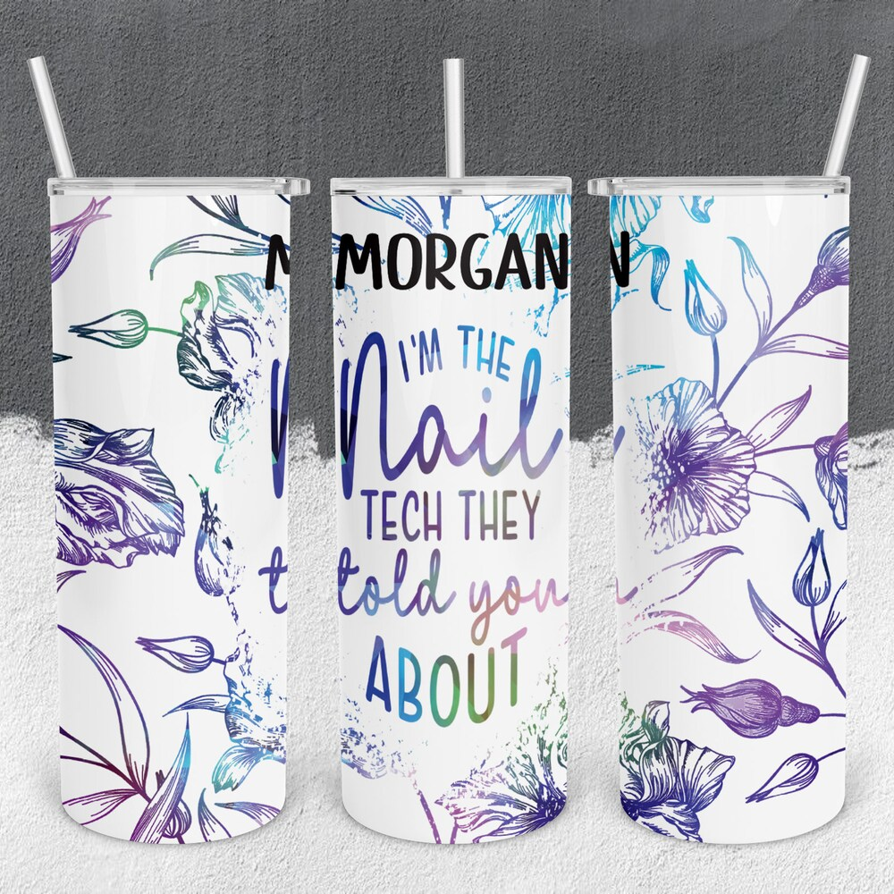 Personalized Nail Technician Graphic Tumbler