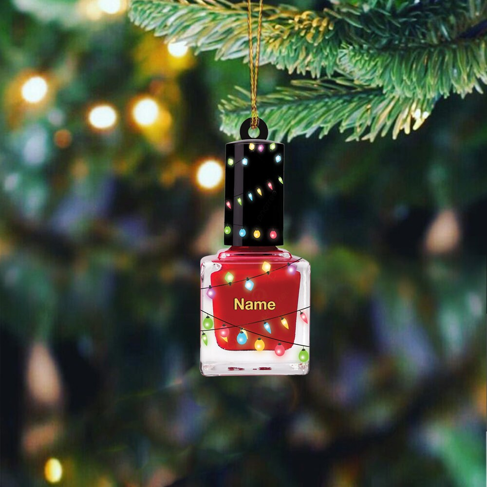 Personalized Nail Polish Dripping Light Ornament