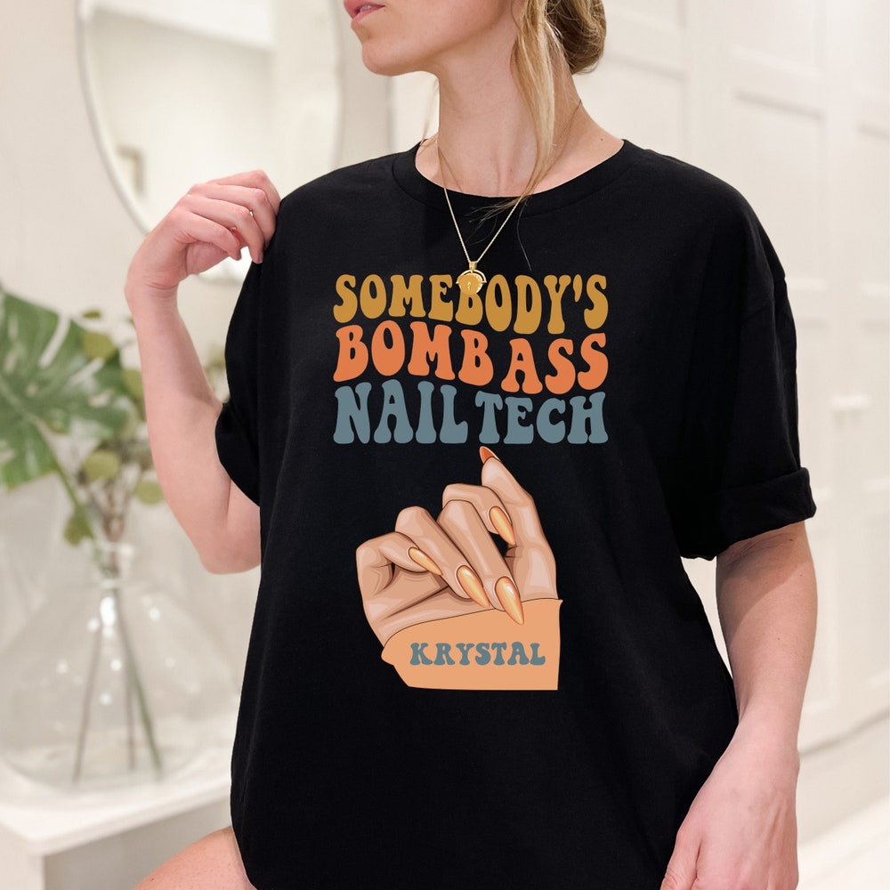 Personalized Nail Technician Cute T-Shirt