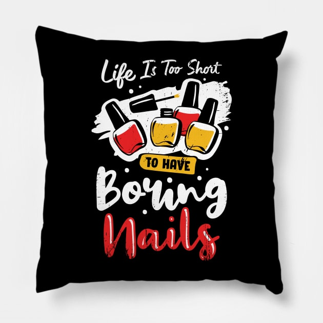 Manicure Nail Technician Gift Throw Pillow